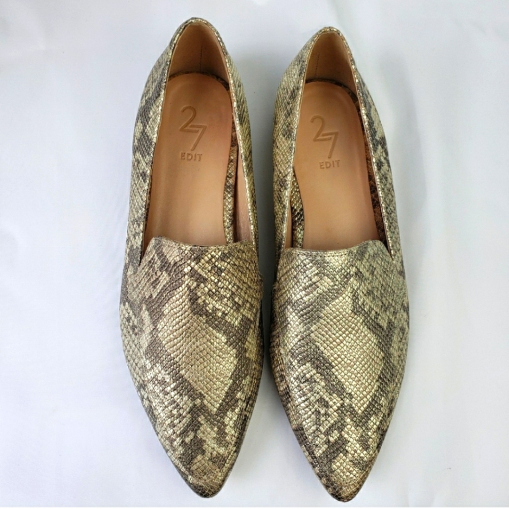 NWOT Snakeskin Naturalizer 27 Edit Leather Loafers